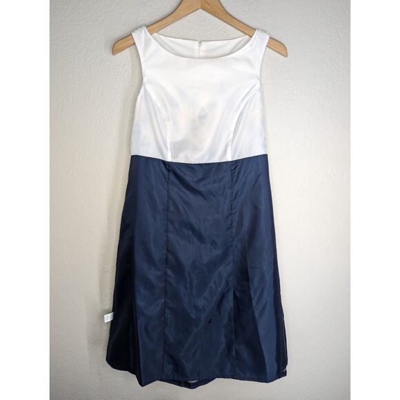NWOT Pendleton Nantucket Cotton Dress Size 4 Gradient Colorway Midi Blue White - Picture 7 of 11